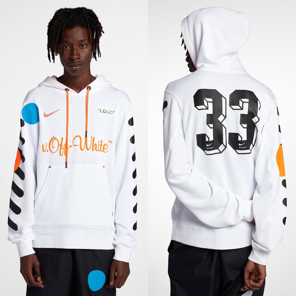 Nikelab x Off-White Mercurial NRG Hoodie White, Size Small